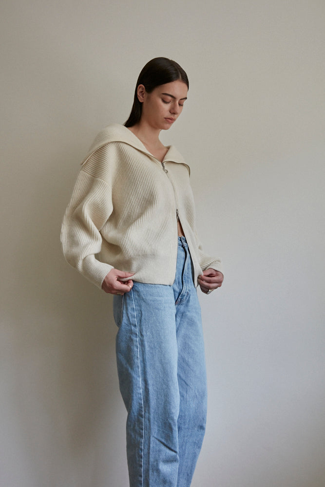 Spondish wool double-zip knit – amime to amime